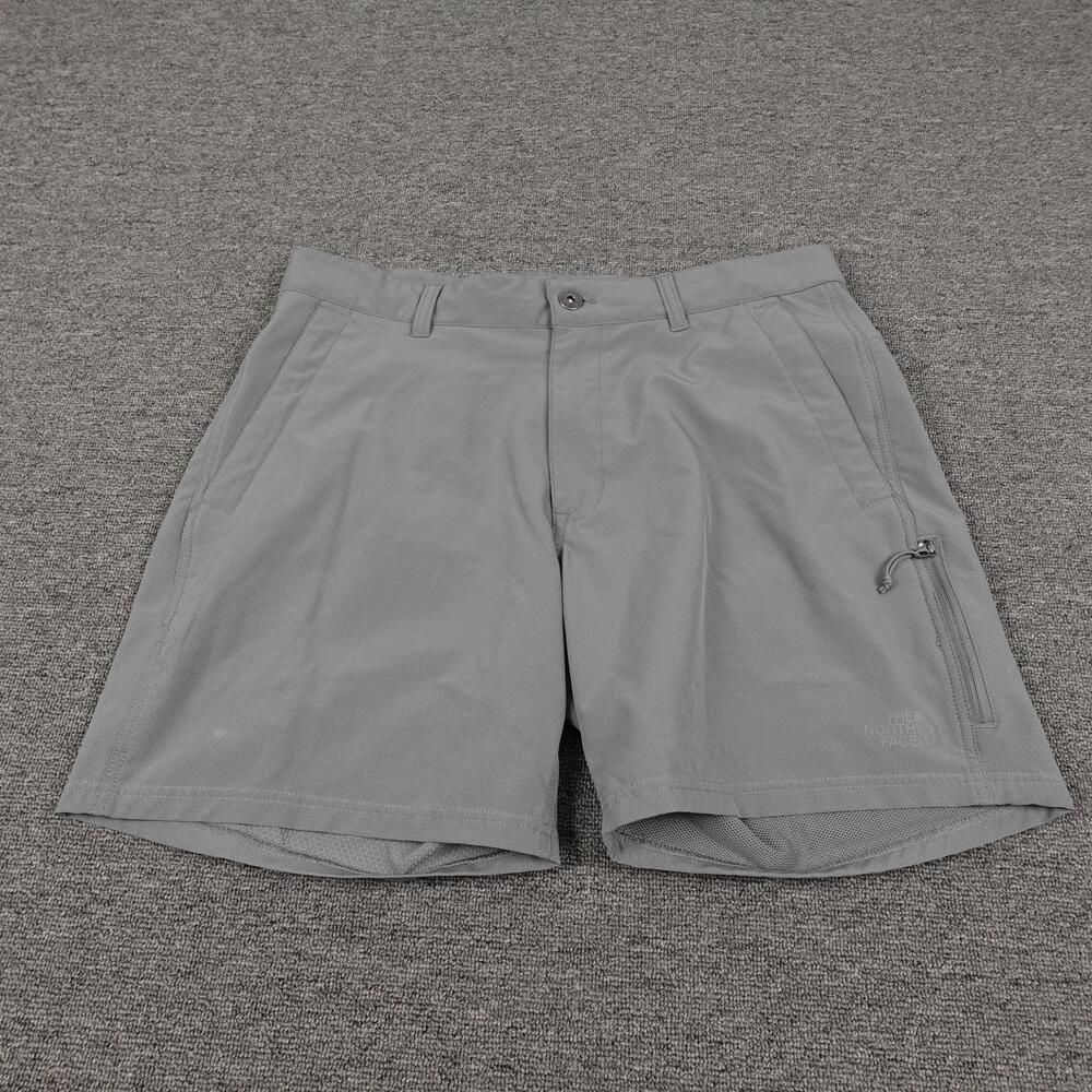 The North Face Shorts Mens 33 Gray Nylon Mesh Hiking Quick Dry 9 Inseam Outdoor